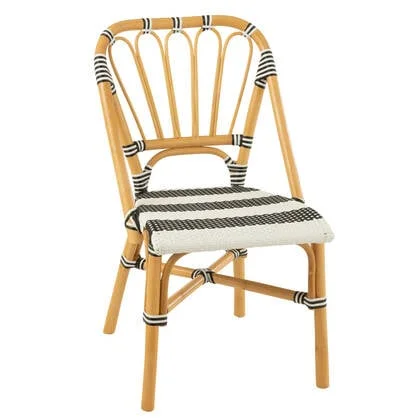 J-Line stoel Live - rotan|kunststof - naturel|zwart