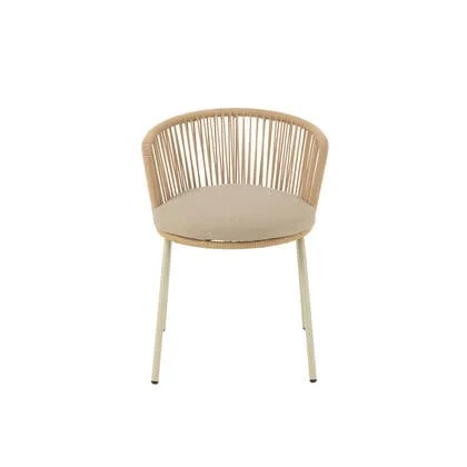 J-Line stoel Toa - metaal|koord - beige