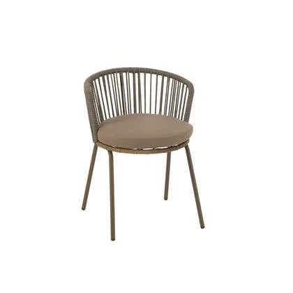 J-Line stoel Toa - metaal|touw - bruin