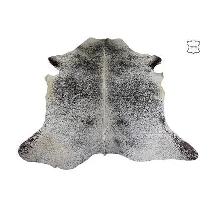 J-Line tapijt Koeienvel - leer - zwart|wit|grijs
