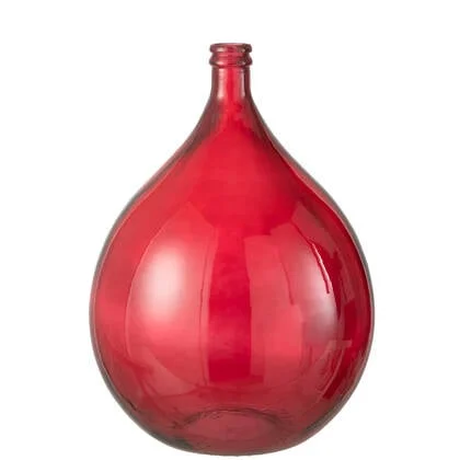 J-Line vaas - glas - rood - large - 56 cm hoog