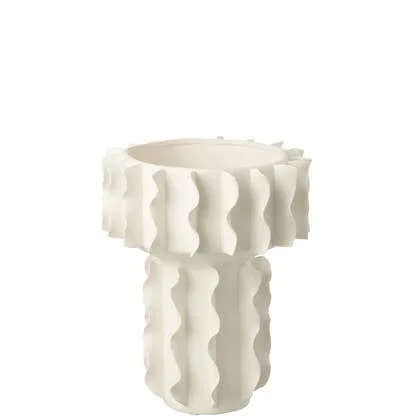 J-Line vaas Helix - wit - large - keramiek