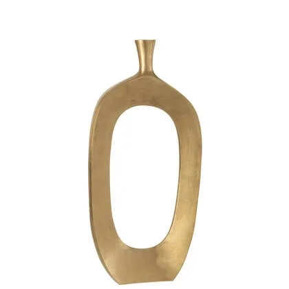 J-Line vaas Nina - aluminium - goud - large - 75 cm hoog