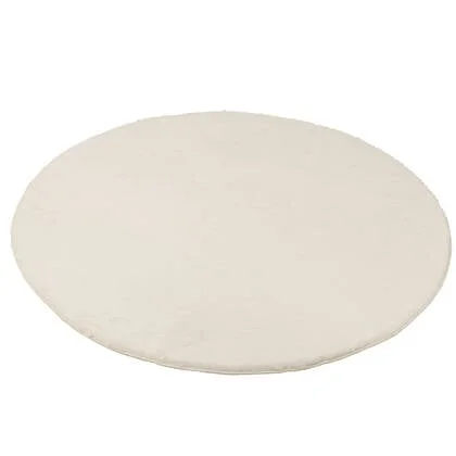 J-Line vloerkleed Cutie Rond - polyresin - wit