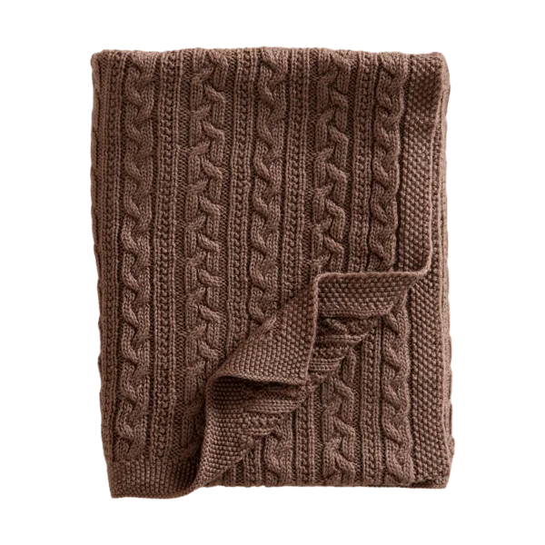 Jack o Juno Babydeken gebreid merinowol 80x100 cm Cookie