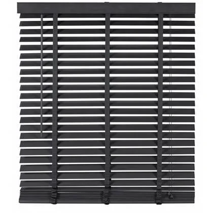 Jaloezie Hout Zwart - Hout - 120x180x5cm (BxHxD)