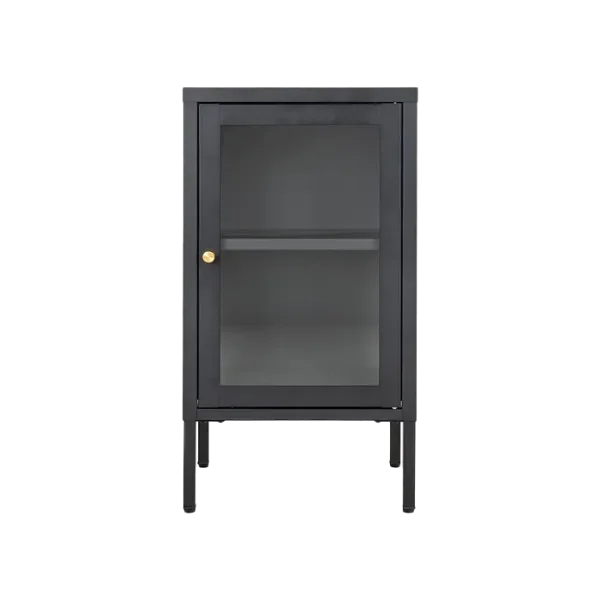 James cabinet metalen opbergkast zwart - 38 x 70 cm