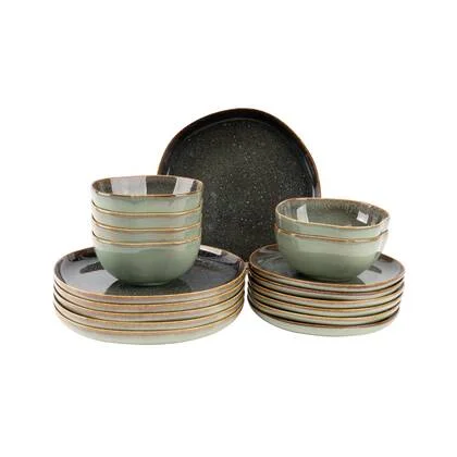 James Cooke - Moss - Serviesset - 6 persoons - 18 delig - Groen