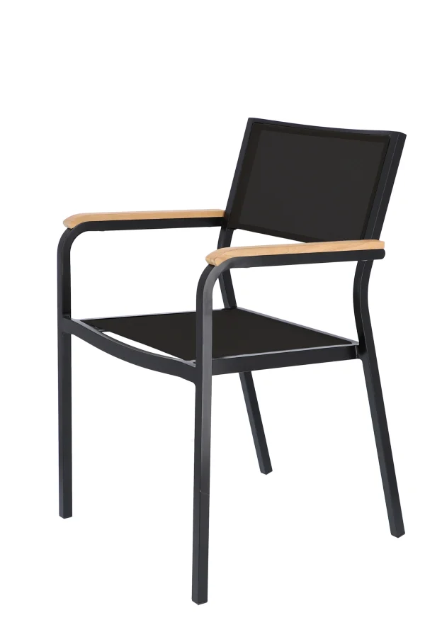 Jan Kurtz Lux Alu stapelstoel - zwart