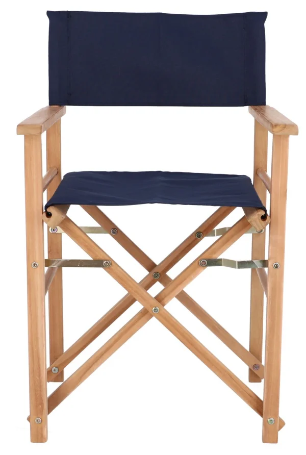 Jan Kurtz Maxx regisseursstoel - Teak - blauw - teak