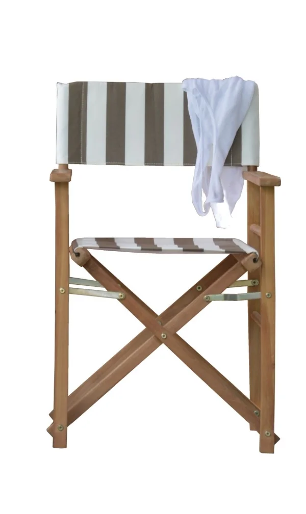 Jan Kurtz Maxx regisseursstoel - Teak - Listado Taupe - teak