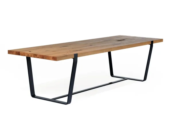 Janua BB 11 tafel Clamp - gepoedercoat zwart - Eiken natuur geolied - 180 x 105 cm