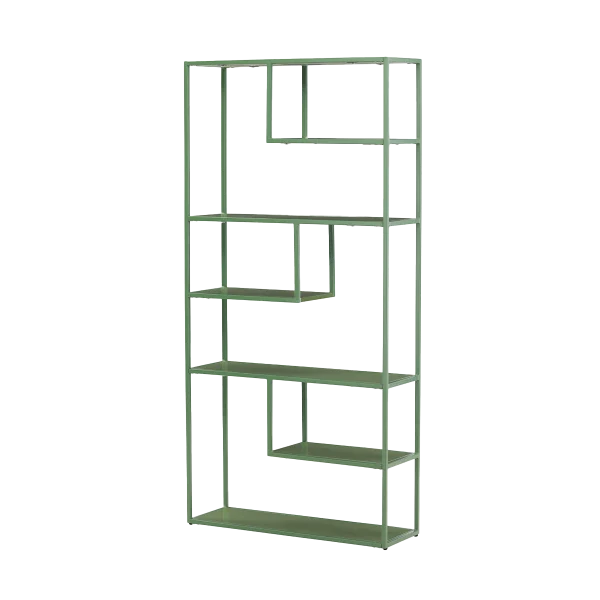 Jaxx metalen boekenkast groen - 164 x 80 cm