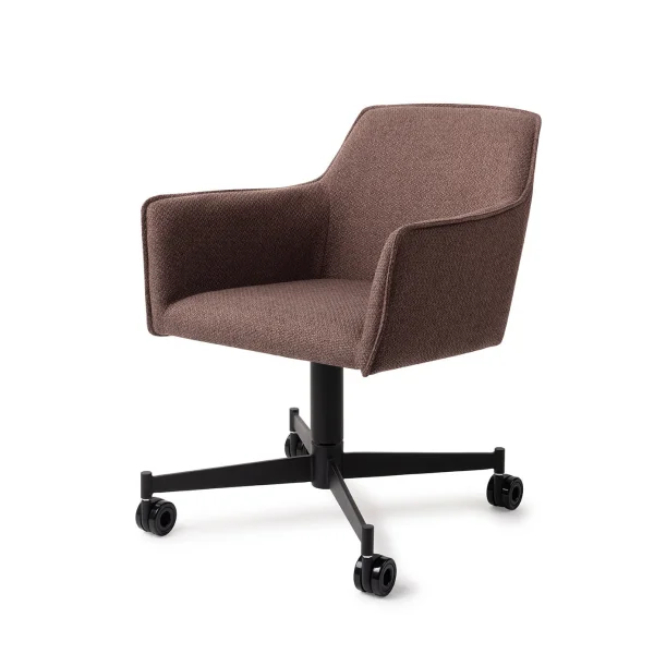 Jesper Home Eetkamerstoel Hofu Caster Black - Potters Clay