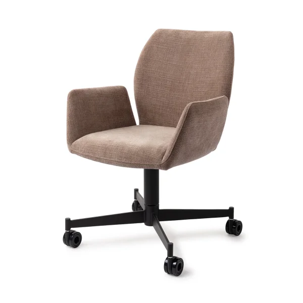 Jesper Home Eetkamerstoel Misaki Caster Black - Mocha Mist