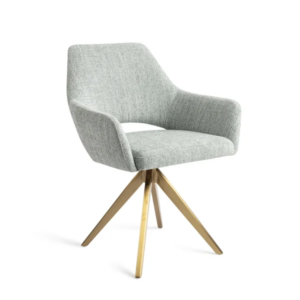 Jesper Home Eetkamerstoel Yanai Turn Gold - Soft Sage