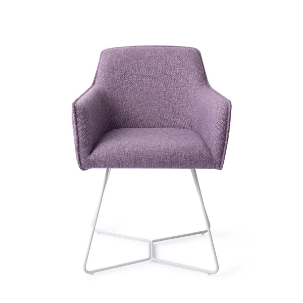 Jesper Home Hofu Eetkamerstoel - Violet Daisy, Beehive White