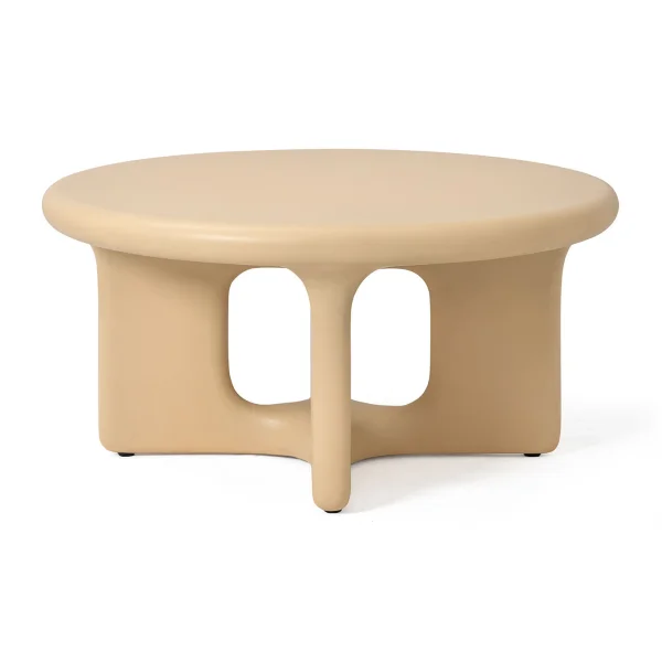 Jesper Home Ronde Salontafel Onomo Mudstone Textuur, 85cm - Beige