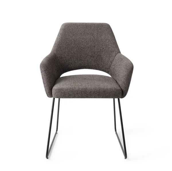 Jesper Home Yanai Eetkamerstoel - Amazing Grey, Slide Black