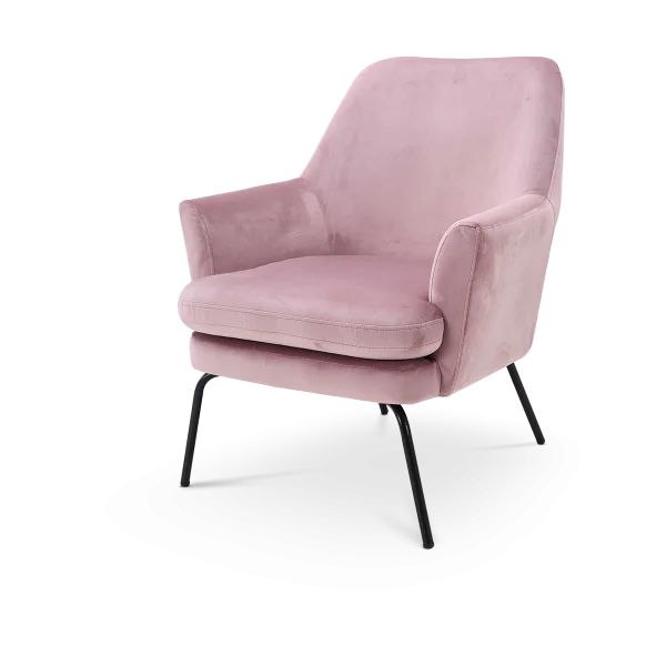 Jez velvet fauteuil roze