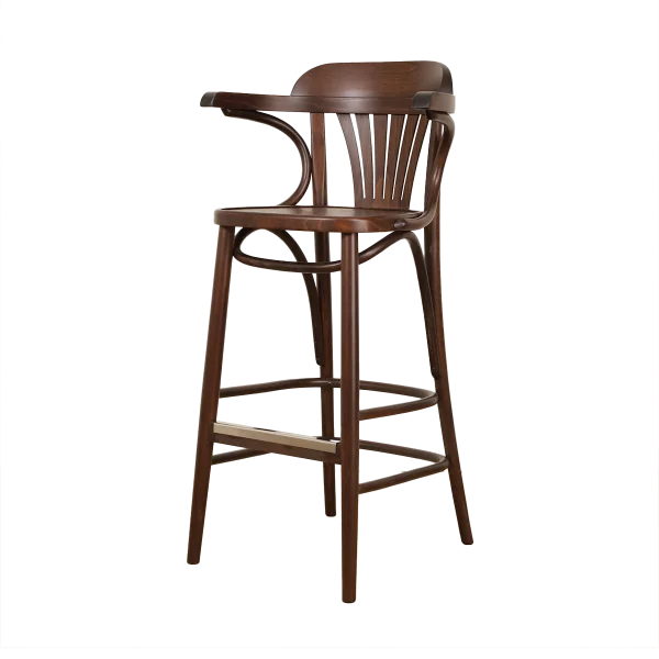 Jos houten barkruk walnoot - 75 cm