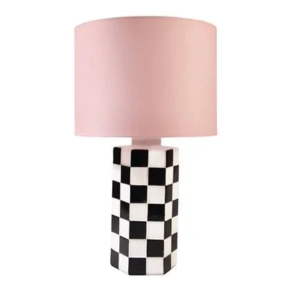 &k amsterdam Check Lamp - Zwart/wit