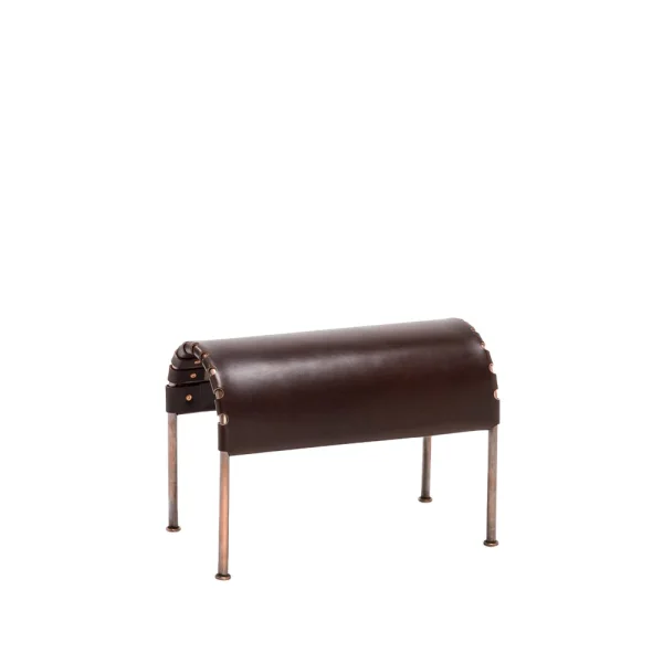 Källemo Bruno voetenbankje Sigarenbruin-verguld statief