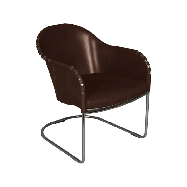 Källemo Ingo fauteuil Sigarenbruin-chroom