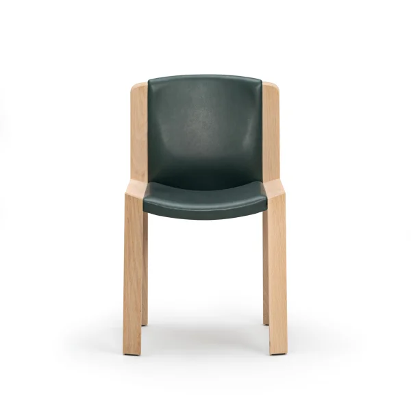 Karakter Chair 300 Eetkamerstoel - gezeept eiken/dunes leer racing green