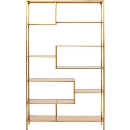 Kare Boekenkast Loft Gold 195x115 cm