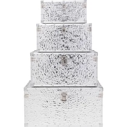 Kare Design Caldera Opberger - zilver - Set van 4