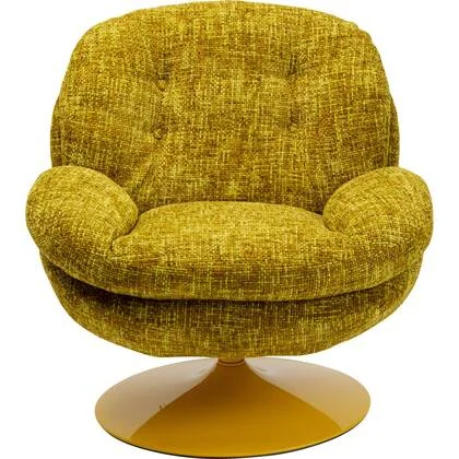 Kare Design Cosy Draaifauteuil - geel