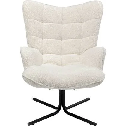 Kare Design Oscar Fauteuil - Bouclé Crème