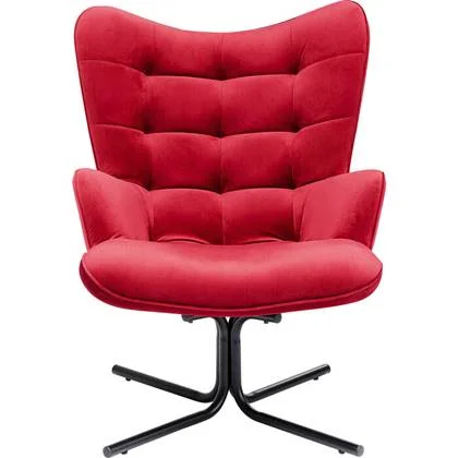 Kare Design Oscar Velvet Fauteuil - Fluweel Rood