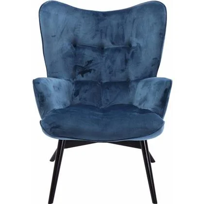 Kare Design Vicky Fauteuil - Fluweel Petrol