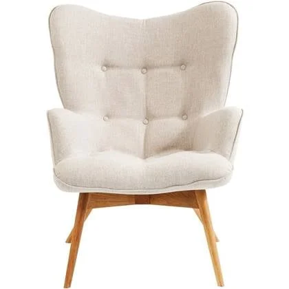 Kare Design Vicky Fauteuil - Stof Ecru