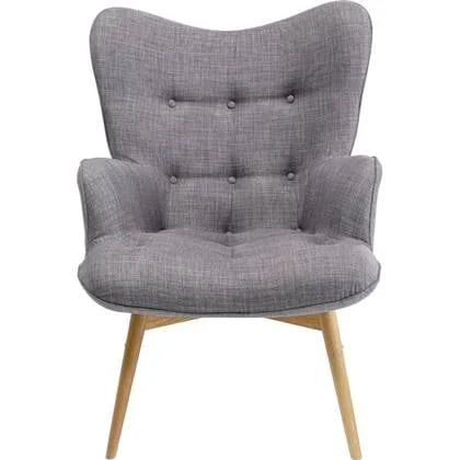 Kare Design Vicky Fauteuil - Stof Grijs