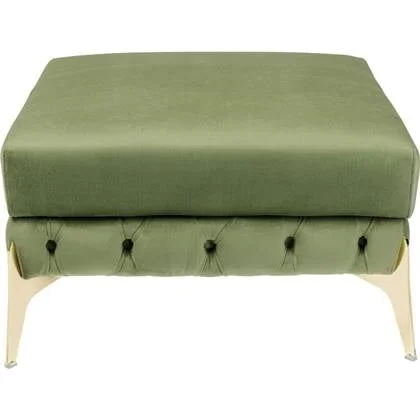 Kare Hocker Belissima Velvet Green 80cm