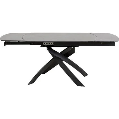 Kare Uitschuiftafel Twist Black 120(30+30)x90cm