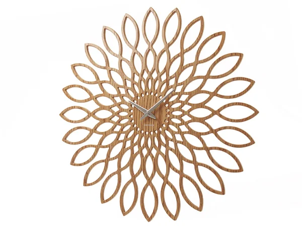 Karlsson-collectie Wall clock Sunflower MDF wood finish