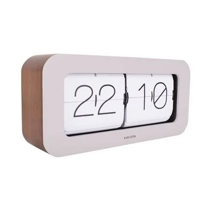 Karlsson - Wall | Table clock Matiz bamboo warm grey