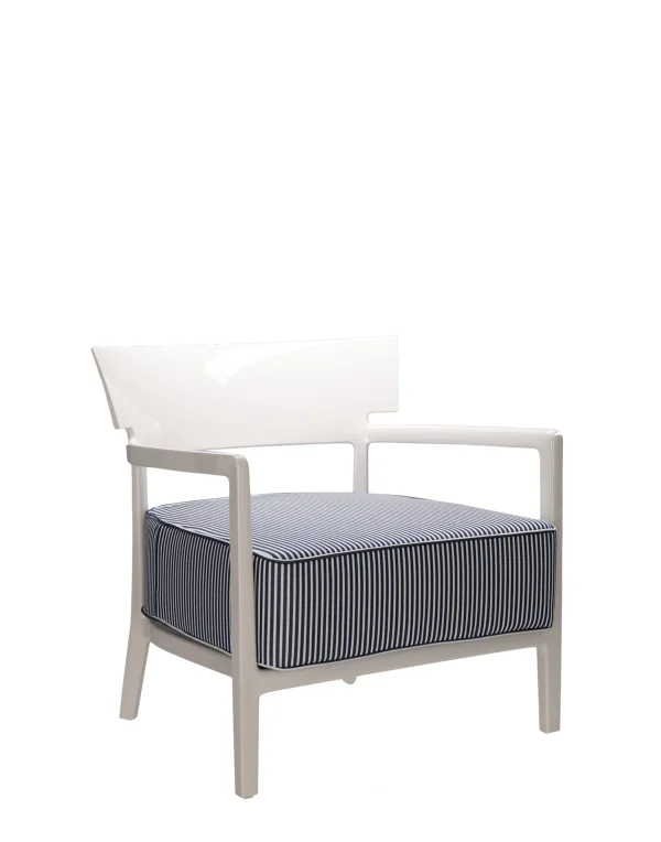 Kartell Cara Outdoor Fauteuil - ivoorkleur/blauw