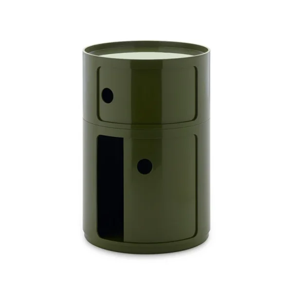 Kartell - Componibili Big Container, groen, 2 elementen, hoogte 61,5 cm
