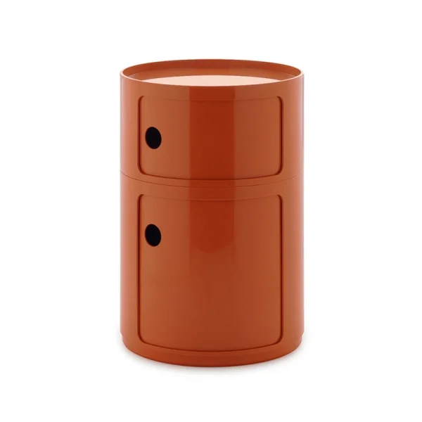 Kartell - Componibili Big Container, oranje, 2 elementen, hoogte 61,5 cm