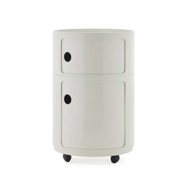 Kartell - Componibili Big Container, wit, 2 elementen, hoogte 61,5 cm