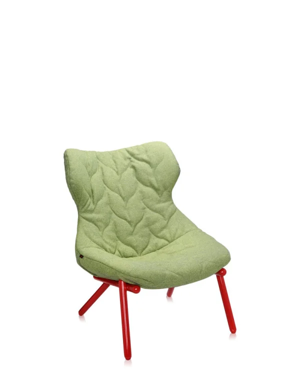 Kartell Foliage fauteuil - rood - Trevira groen