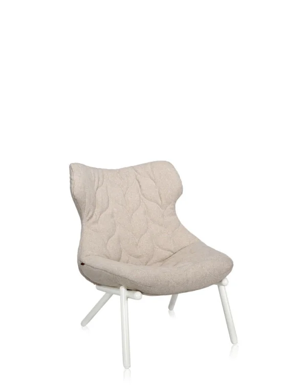 Kartell Foliage fauteuil - wit - Trevira beige