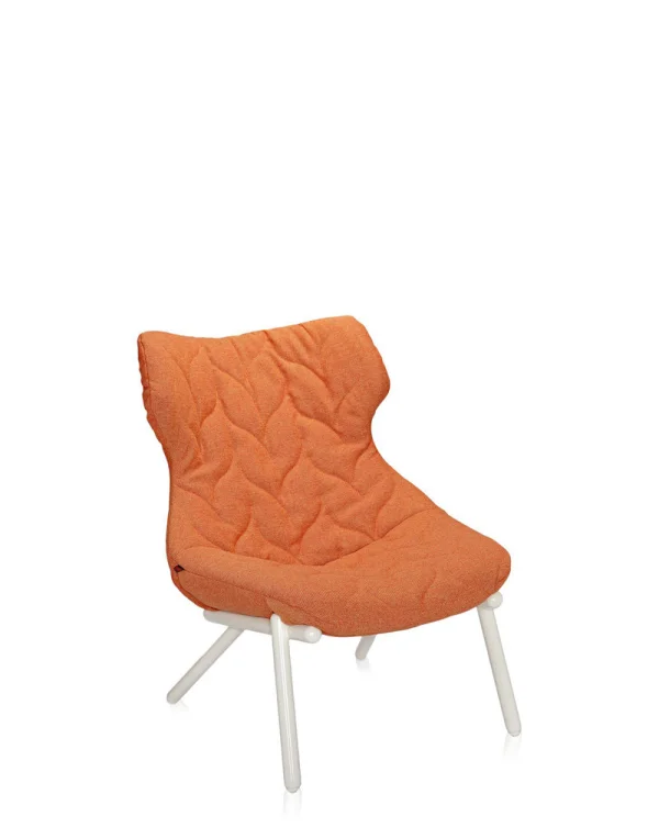 Kartell Foliage fauteuil - wit - Trevira oranje