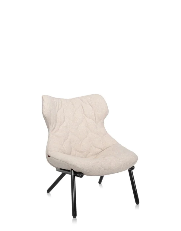 Kartell Foliage fauteuil - zwart - Trevira beige