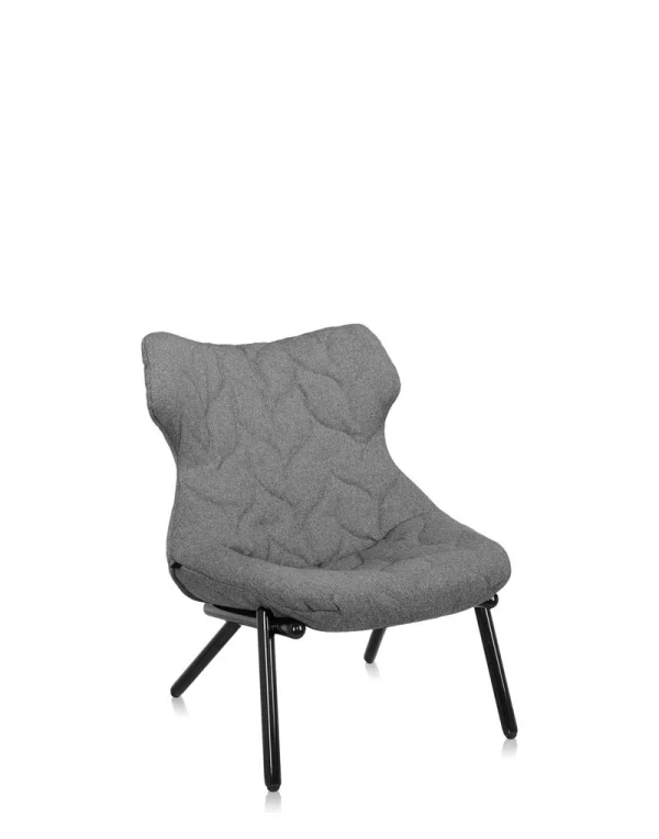 Kartell Foliage fauteuil - zwart - Trevira grijs